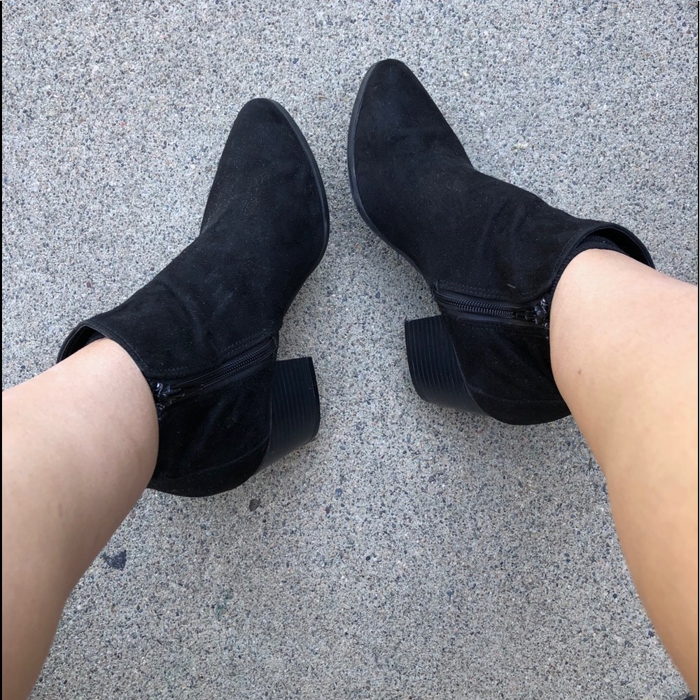 Black ankle booties